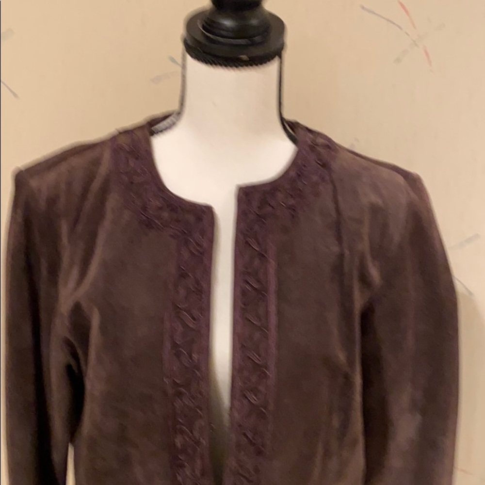 Brown suede jacket